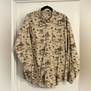 Woolrich flannel shirt British hunting dog and duck long sleeve men’s XL